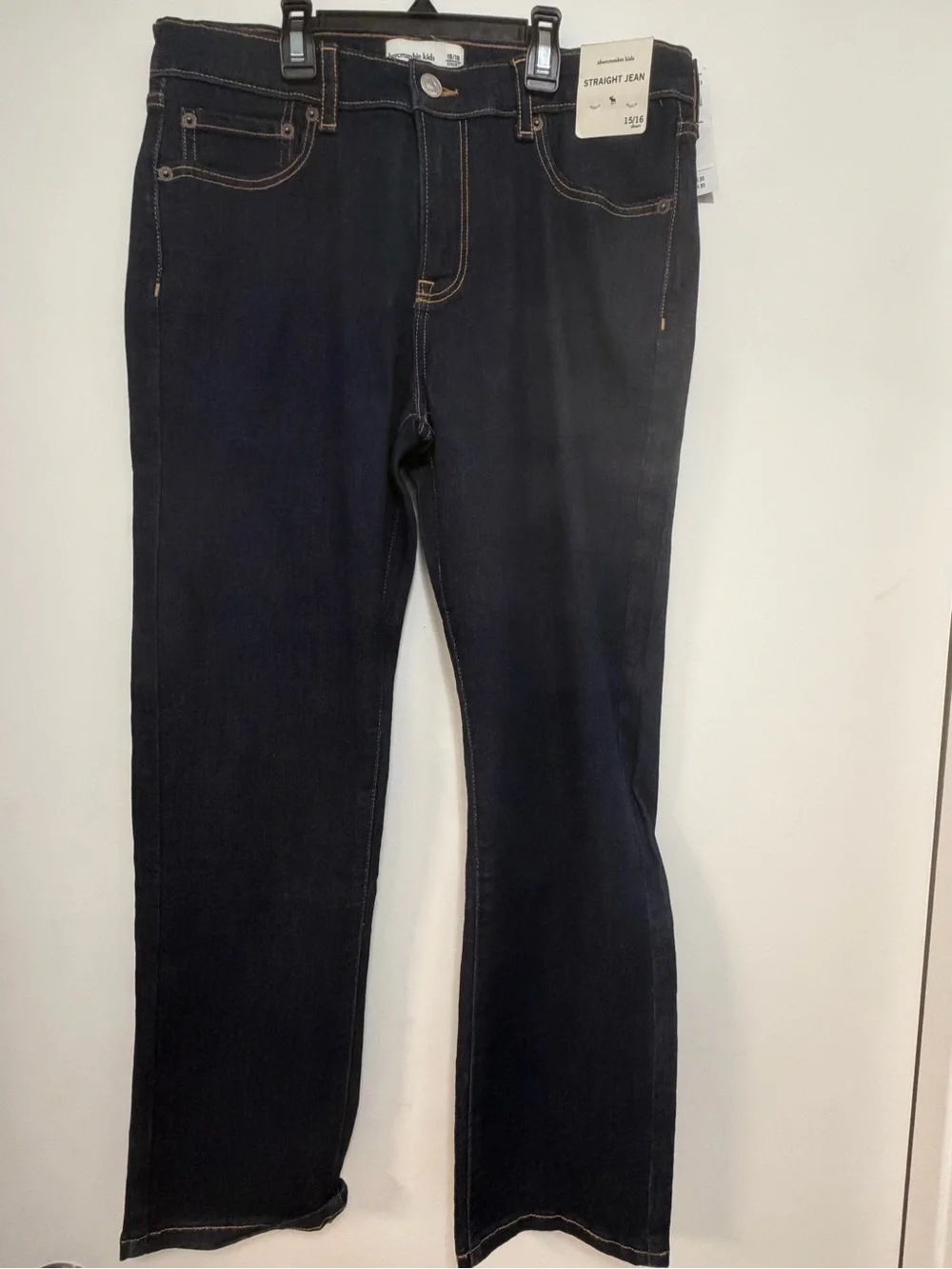 Abercrombie & Fitch Dark Navy Straight Jeans - Girls 15/16